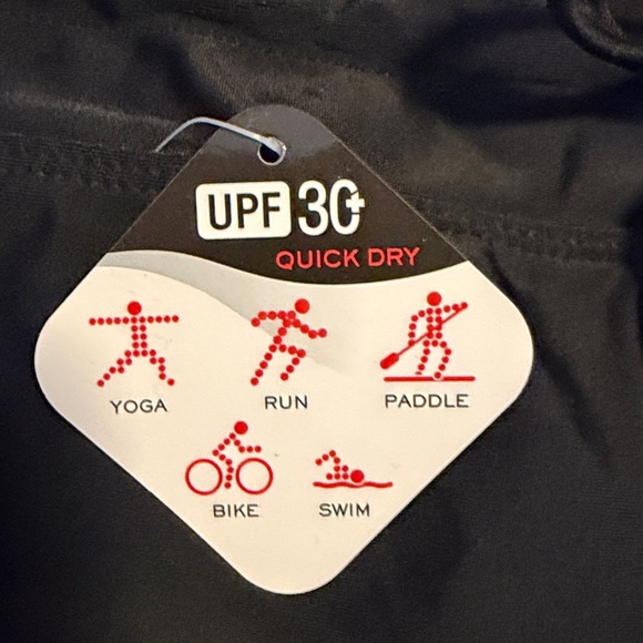 Women’s ZeroXposur Black Athletic Shorts with Drawstring UPF 30 - Picture 5 of 7